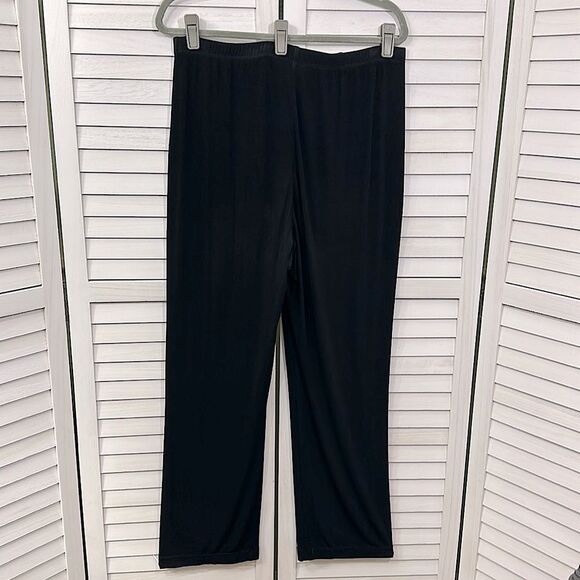 Chico's Travelers Pants Size 3S 16S Black Classic No Tummy Straight Leg #3 - Picture 9 of 13